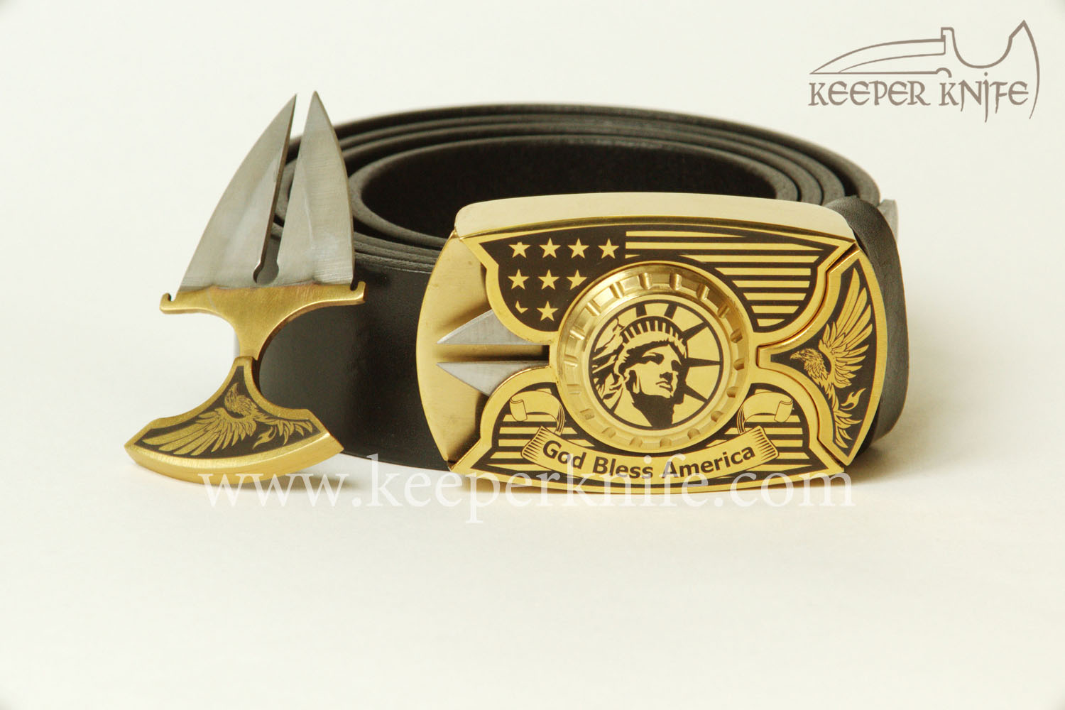 Купить пряжку нож KeeperKnife:  God bless America